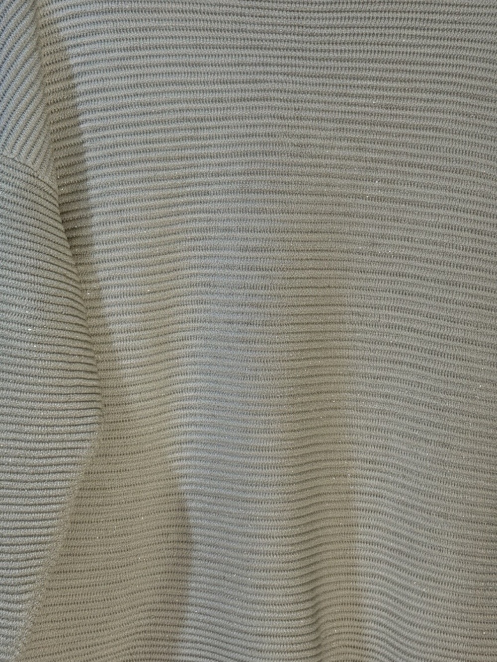 Tommy Bahama Cream Scoop-Neck Ribbed Knit Sweater Metallic Gold Accents - Picture 4 of 8